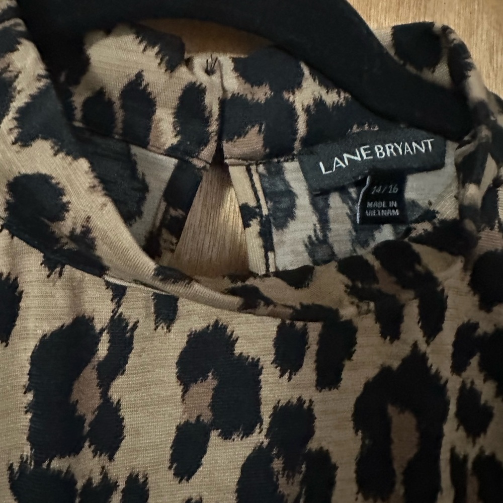 Cheetah print high neck top